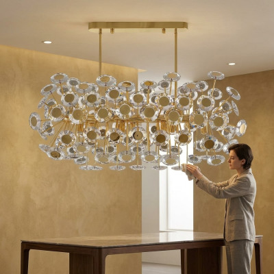 Chandelier Luxury Living Room Style Modern Bedroom Lamp Gold Fixture