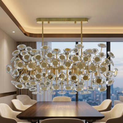 Chandelier Luxury Living Room Style Modern Bedroom Lamp Gold Fixture