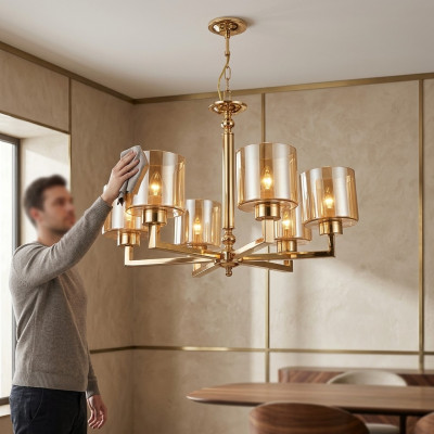 Chandelier style modern living room lamp beautiful gold new bedroom