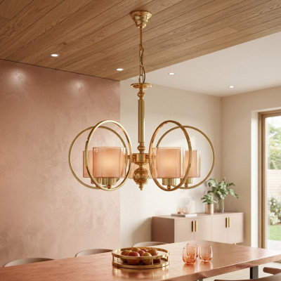 Ceiling lamp hanging lighting living room new chandelier glass luxury