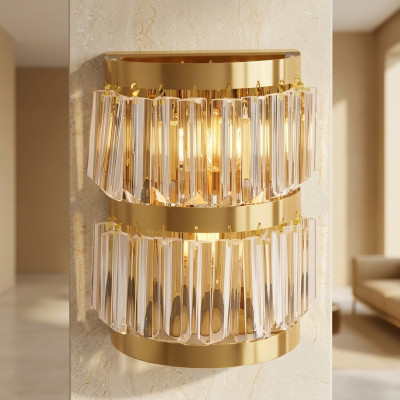 Wall sconce design wall lamp crystal pattern light living room