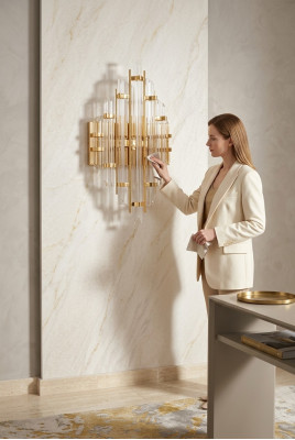 Wall light design hallway lamps living room luxury new gold