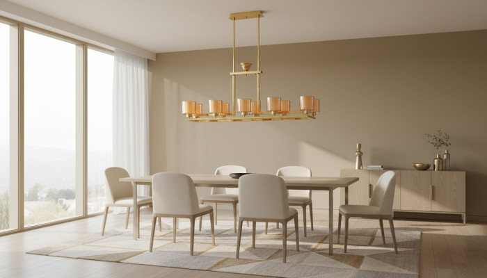 Gold-colored chandelier ceiling lamp pendant chandelier