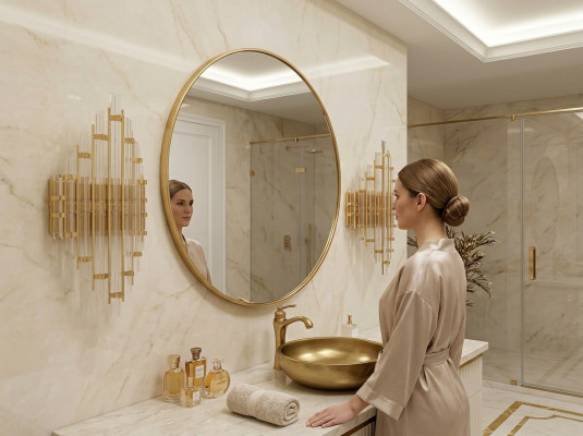 Crystal wall light, luxury gold bedroom style wall lamp for the living room.