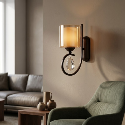 Wall lamp living room luxury gold bedroom modern chandelier glass