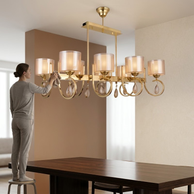 Ceiling lamp living room luxury chandeliers lights 50x75