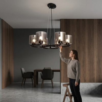 Ceiling lamp chandelier ceiling lighting black chandelier glass