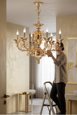Golden ceiling lamp pendant light living room lights classic lights