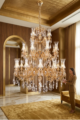 Royal Chandelier Living Room Ceiling Lights Crystal Luxury