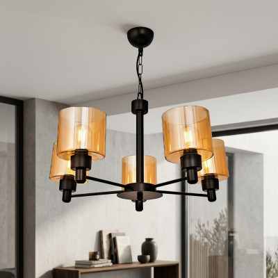Loft Ceiling Light Chandelier Glass Ceiling Lamp Living Room Hanging Lamp 65x70