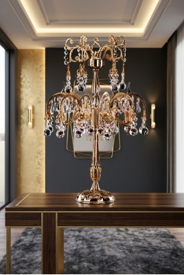 Table lamp bedroom classic bedside lamps luxury gold new
