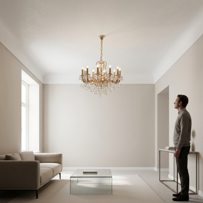 Chandelier luxury living room glass hanging ceiling lights
