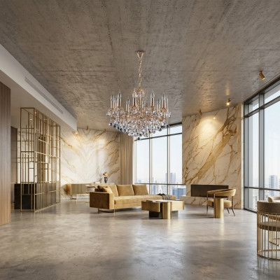 Chandelier luxury living room glass hanging ceiling lights