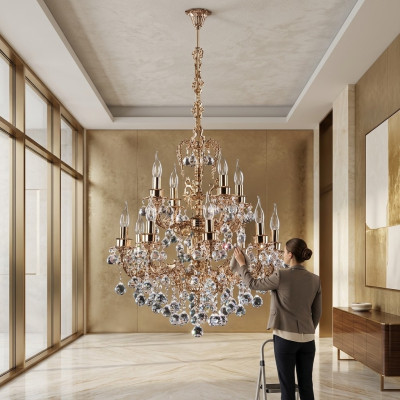 Ceiling light chandelier crystal lamp lights lamps gold 65x113
