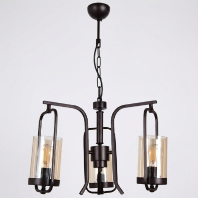 Loft living room ceiling lamp chandelier glass bedroom black hanging lamp