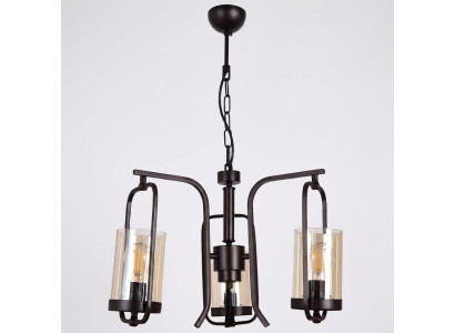 Loft living room ceiling lamp chandelier glass bedroom black hanging lamp