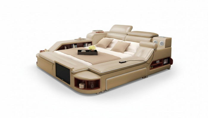 Multifunction Bed Modern Hotel Beds Double Bed USB Sound 180x200
