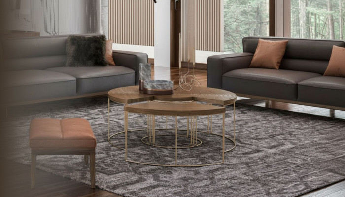 Modern round coffee table luxury side tables wooden furniture living room table