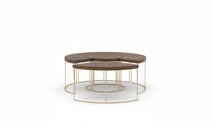 Modern round coffee table luxury side tables wooden furniture living room table