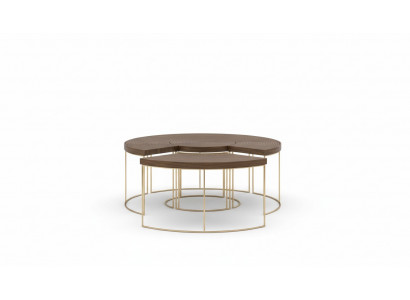 Modern round coffee table luxury side tables wooden furniture living room table