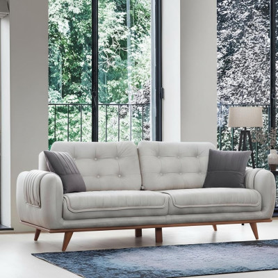 Gray couch sofa living room couches upholstery furniture three-seater sofas
