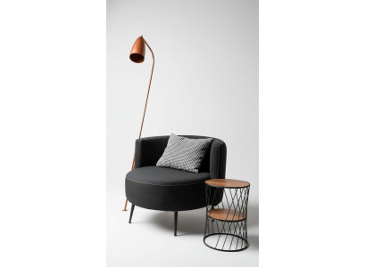 Black modern armchair, living room armchair, club armchair, new.