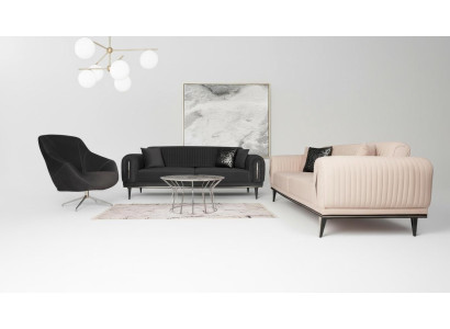 Three-seater couch upholstered furniture 3-seat sofas black furniture