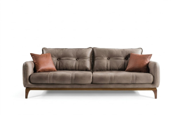 Sofas Couches Three-seater Designer Couch Sofa Upholstered Furniture Brown Living