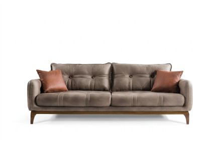 Sofas Couches Three-seater Designer Couch Sofa Upholstered Furniture Brown Living