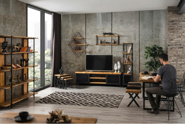 Design Bookshelf Cabinet Wardrobes Wooden Shelves 160x35x180cm Living Room