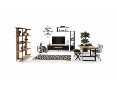 Design Bookshelf Cabinet Wardrobes Wooden Shelves 160x35x180cm Living Room