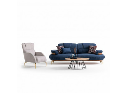 Moderne Sofagarnitur 3+3 Großzügige Wohnbereiche Höchster Komfort und Stil