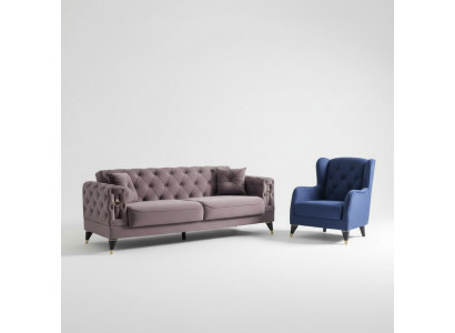 Elegante Sofagarnitur 3+3 Sitzer Perfekte Kombination aus Stil und Komfort