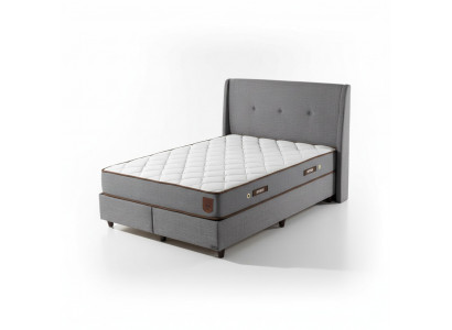 Modernes Bettgestell Hochwertiges Metall mit elegantem Design und Kopfteil