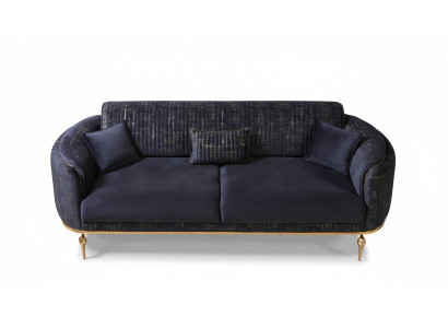 Luxury Sofa 3-Seater Living Room Blue Modern Sofa Three-Seater Furniture