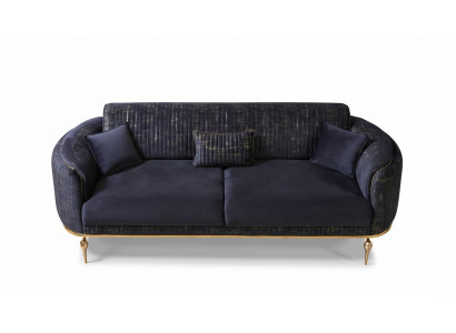 Luxury Sofa 3-Seater Living Room Blue Modern Sofa Three-Seater Furniture