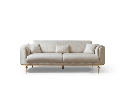 Modern living room sofa luxury white sofas upholstered seat 3-seater