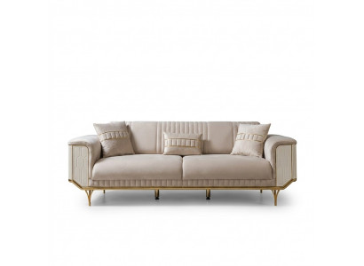 Luxury 3-Seater Sofa Living Room Blue Sofas Design Modern Couch Furniture