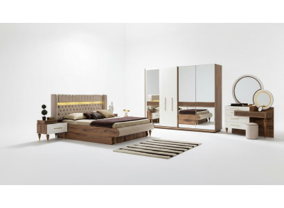 Bedroom set 5-piece design luxury bed Chesterfield complete set
