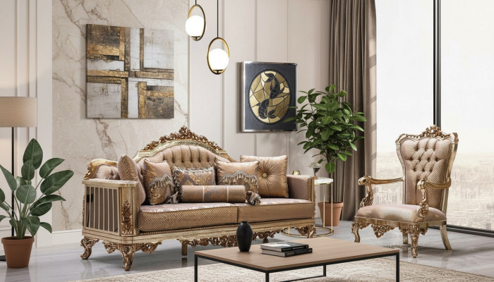 Living room set sofa suite 3+1 seater sofa couch classical couches