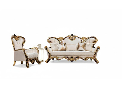 Royal Sofa Set 3+1 Seater Sofa Armchair Classic Design Luxury Living Room
