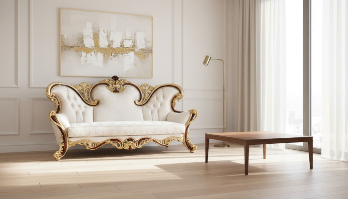 Royal Sofa Three-Seater Couch Upholstered Furniture Couches Sofas Textile