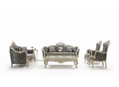 Classic Chesterfield Baroque Sofa Living Room Furniture Complete Set 5pcs