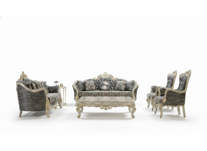 Classic Chesterfield Baroque Sofa Living Room Furniture Complete Set 5pcs