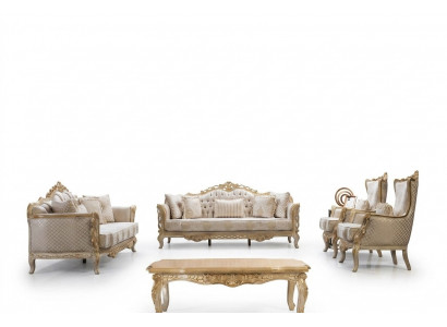 Chesterfield Baroque Sofa Classic Living Room Furniture Complete Set 5-piece