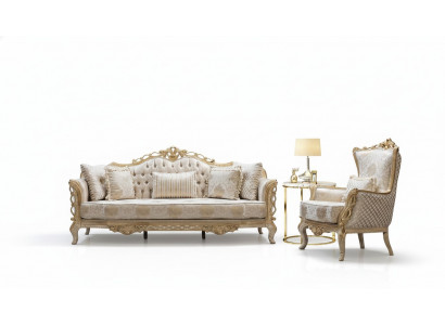 Sofa set 3+1 sofa armchair living room luxury sofa set textile new