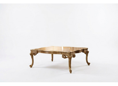 Baroque Rococo solid wood gold coffee table for the living room