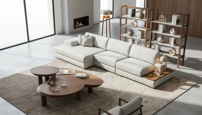 Sofa couch upholstery furniture living landscape gray corner set soft couches