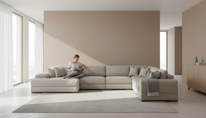 U-shaped sectional sofa living room couch sofa design modern furniture 150x425x320