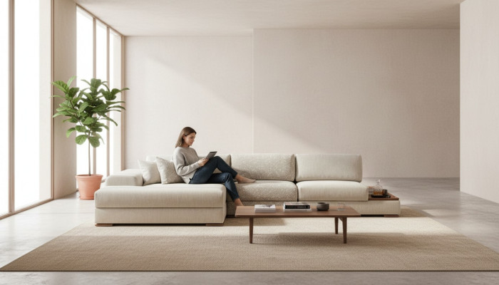 Sectional sofa couch L shape luxury living room modern design furniture fabric
